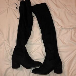 Black over the knee boots